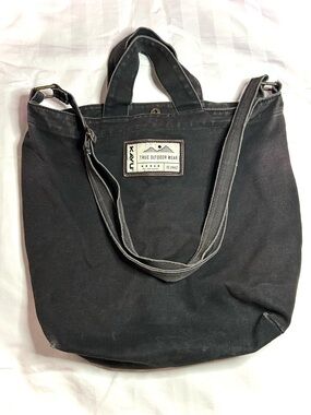 KAVU Black Canvas Tote Bag